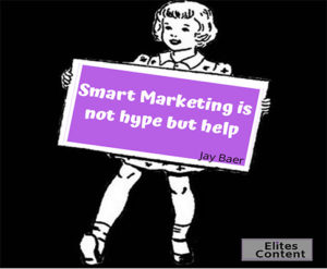 Marketing is help not hype